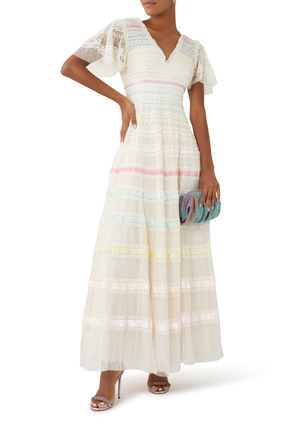 Rainbow Ankle Gown